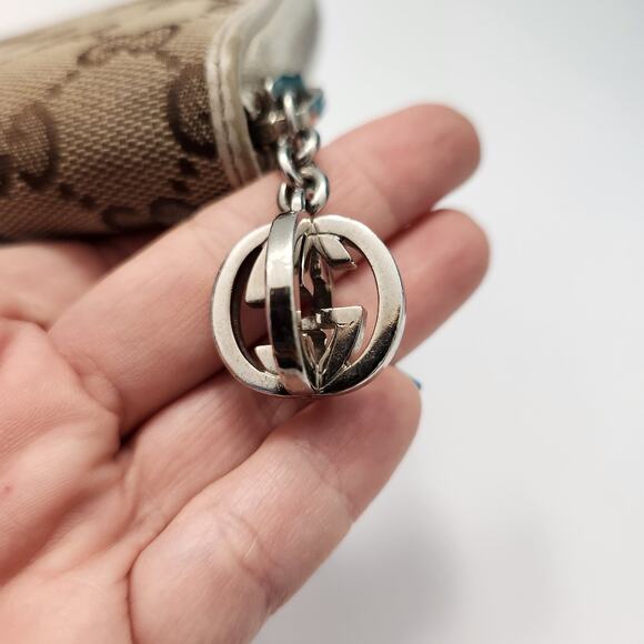 Authentic GUCCI Classic Canvas Zip Around Wallet Luxury Designer Monogram - Picture 3 of 16